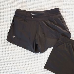 Lulu Black Running Shorts